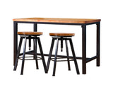 Levede 3pcs Bar Table Barstools Industrial BR1016-S-BR1001-2