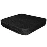 Coffee Square Sandbox Cover with Drawstring, Waterproof Oxford Cloth Canopy Anti-UV Sandpit Cover V1370-AZ4-19074