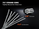 1/8 Stainless Steel Cable Railing 500ft, Wire Rope 316 Marine Grade, Braided Aircraft Cable 7x7 V952-316GSS7X700000001V0