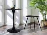 Levede 2x Round Bar Table Pub Tables Black CH1103-2-BK