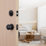 Front Door Handle and Deadbolt Set, Matte Black Front Door Lock Set with Interior Knob, Single V952-XNSBYGHDSHXLS59N0V0