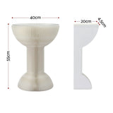Artiss Paper End Table Honeycomb Coffee Table Foldable Round Bedside Side Table White 40x55cm PAPER-COF-40D-WH