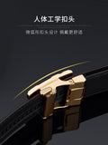 men's belt, genuine leather belt, alloy buckle belt, all-matching belt, premium men's accessories, V1102-918-41668-GRE-130CM-51IN