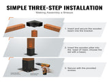 Pergola Bracket Kit 4''x4'', 4pcs 3-Way Heavy Duty Corner Bracket Woodworks DIY V952-LPJJST4PCS4X7SP6AV0