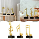 Desktop Decor,3 Pieces Music Note Resin Sculpture Table Statue Indoor Centerpiece Ornament Piano V1192-AZ-W-28050