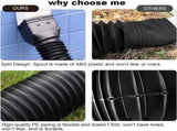 11.5ft Long Gutter Downspout Extensions Flexible, 4" Diameter Downspout Extender, Down Spout V1258-DP02-WO-1034