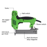 Electric Staple Gun Straight Nail Nailer Framing Heavy Duty Woodworking Stapler V201-HBZ4000SI8AU