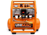 Unimac 16L Silent Oil-Free Electric Air Compressor, 116PSI Portable with Wheels and Handle, Twin V219-TOLACMUM1C6VA