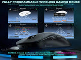 SOLAKAKA SM850 Ergonomic Tri-Mode Wireless RGB Gaming Mouseblack V1300-SM850-BLACK