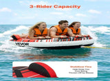 Towable Tube for Boating, 3 Riders Inflatable Boat Tubes ands, 231 kg Capacity Water Sport V952-CQTL3PDDX3RH9FY22001V0