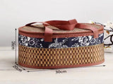 Wicker Basket with Lid,Wicker Picnic Basket with Double Handles,Woven Picnic Storage Rattan Wicker V1189-LWWAL-20260401-06212