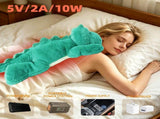 USB-Powered Dinosaur Plush Heating Pillow Soft, Cuddly, and Warm for Cozy Lounging at Home, V1341-ZY-H78EDCM7-GREEN