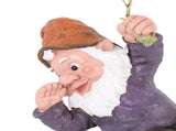Gnome Figurine Resin Vivid Funny Realistic Climbing Gnome Statue for Home Garden Courtyard Violet V1294-YM0901-3111250053711