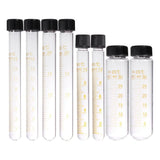 8pcs Graduated Glass Test Tube with Screw Caps, 30ml Heat Resistant Lab Sample Storage Tube V1192-AZ-W-21762