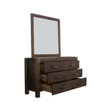 Dresser with 6 Storage Drawers in Solid Acacia & Veneer With Mirror in Chocolate Colour V43-DRS-NOW-CH
