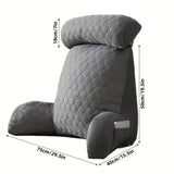 Cool Latex Reading Pillow with Armrests & Pockets V1142-LP601100076058655