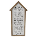 Our Pet Rules Wall Sign 33x66cm V637-11066PET
