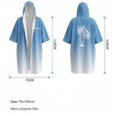 2 pack Quick Dry Microfiber Surf Poncho Towel- Hooded Changing Robe with Zipper V888-ELOSUNG56320-5