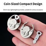 Titanium Alloy Mini Mechanical Lock Portable Compact Security Padlock with Detachable Flathead V1341-ZY-28VB32FM-SILVER-S
