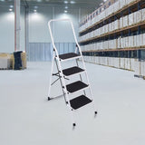 Foldable Non Slip 4 Step Steel Ladder V63-802117