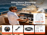 Hydraulic Steering Kit, 150 HP, Marine Boat Hydraulic Steering System, with 6.9 MPa/1000 psi Helm V952-YYZXXTTJ150HIHNTU001V0