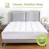 Hypoallergenic, Antibacterial w/ 100% Microfiber filling Mattress Topper - QUEEN V196-MTQ200_K