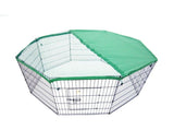 Pet Playpen Foldable Dog Cage 8 Panel 24in with Cover V274-PET-PP24-PPCV24-GN