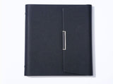 Premium Leather Refillable Notebook 6 Ring Binder Rings Refillable Paper Notebook with Card Storage V1192-AZ-W-30866