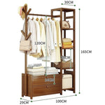 100cm Clothes Rack Stand Storage Shelves Modern Coat Tree V63-840881