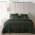 Bianca Vienna Green Textured Bedspread Set King V442-BCA-BEDSPREAD-VIENNA-GREEN-KI