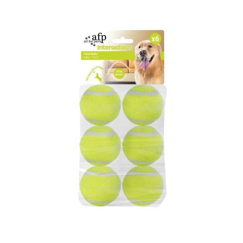 6 Pack Dog Fetch Balls - Heavy Fetch N Treat All For Paws Replacement Ball V238-SUPDZ-21280389988432