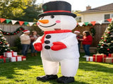 Black Hat Snowman Christmas Inflatable Polyester Adult Big Hat Snowman Christmas Inflatable V1232-CQXR-001
