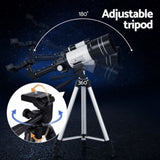 Portable 150X HD Astronomy Telescope with Tripod Optical Outdoor for Kids Adults TELESCOPE-TRI-BAK7-3M-WH