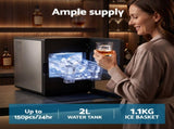 Devanti Ice Maker 5cm Large Ice Cubes Countertop Machine 150pcs/24h for Home IM-ZB-10F-BK