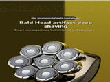 8 blade head bald head trimmer, hair trimmer for men, grooming tool, USB rechargeable V1106-111-876612-SLR-SET