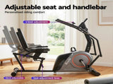 Everfit Exercise Bike Recumbent Cycling Magnetic Bluetooth App Connect Home Gym EB-H-RB-04-BK