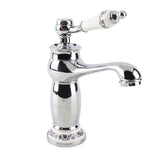 Floral Pattern Single Handle Mixer Tap Cold/Hot Water Faucet for Bathroom Basin Sink V1294-YM0901-JY07252-01