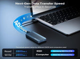 ACASIS TBU405PRO USB4 NVMe M.2 SSD Enclosure 40Gbps 2280 w/ Cooling Fan V28-ELEACATBU405PRO