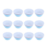 12PCS 6in Salad Bowls Food Serving Bowls Imitation Porcelain Dinnerwar TablewareLight Blue Dot V1294-YM0901-3118210047014
