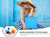 30pcs Non Woven Reusable Grocery Tote Bag with Handles, Lightweight V1366-AZ2-W-19660