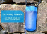 Blue portable shower bag, camping shower, TPU shower bag, hanging outdoor shower, 6L shower bag, V1106-132-BLA-24694