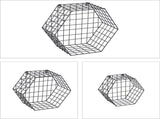 3-Piece Black Hexagon Wire Wall Shelf Set, Industrial Mesh Display Shelves in 3 Sizes V1188-MS-731-111