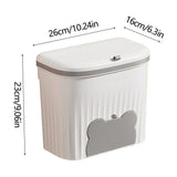 Hanging Trash Can - Small Under Sink Trash Can with Lid, Wall Mounted Garbage Bin for Kitchen & V1369-AZ3-W-09660