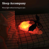 Blue Ice Dragon 3D Printed LED Dragon Flame Night Light - Unique Decorative Lamp for Desk, Bedroom & V888-ELOSUNG13534