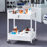 VEVOR Lab Cart, 2 Tiers Stainless Steel Utility Cart, Medical Cart with 2 Drawers, Rolling Lab Cart V952-SYSSTCB4Q235238MLV0