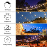 NOVEDEN 53FT 15+1 Bulbs LED Outdoor String Lights Garden Party Decoration V227-6777715000000