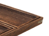 Wood Tea Tray Fade Resistant Exquisite Retro Reinforced Rectangular Tea Serving Tray V1294-YM0703-3118230027311