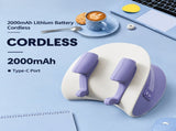 Wireless Neck and Shoulder Kneading Massage Pillow with Heat, Multi-Position Body Relaxation Device V1341-ZY-5PHDS6LG-LAVENDER