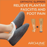 ARCHLINE Orthotic Slippers CLOSED Arch Scuffs Orthopedic Moccasins Shoes in Charcoal Marle - EUR 37 V563-ARCHLINE-CLSD-CHMARL-37