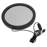 LED Dimmable Mirror with 3D Printing Moon Surface Pattern USB Make Up Mirror for Living Room Bedroom V1294-YM0710-3119210147111